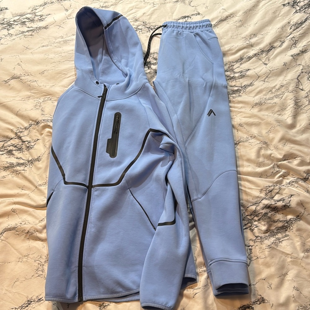 Alphalete Light Blue Elements Large Jacket Medium… - image 1